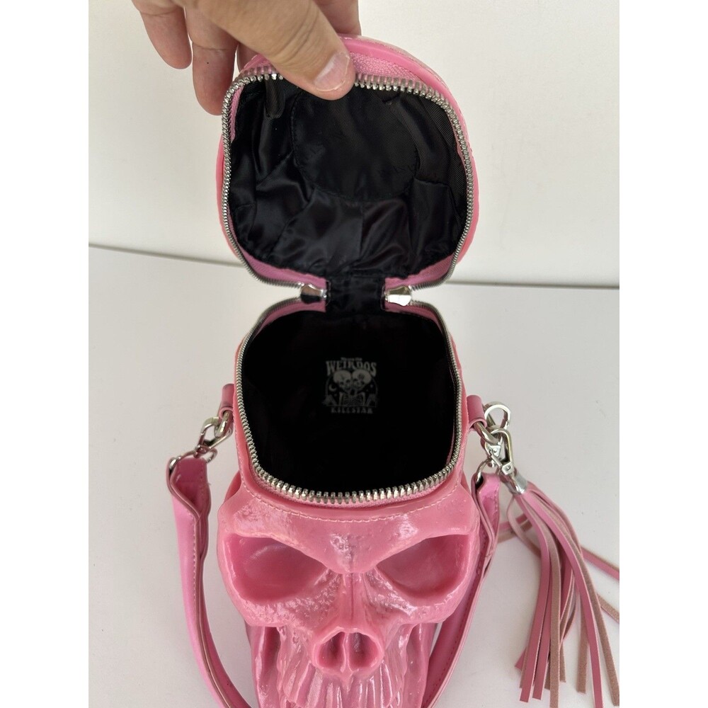 Killstar Grave Digger Pink Skull Handbag Gothic Purse Rare We Are The Weirdos - Picture 9 of 13